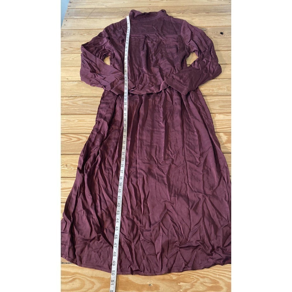 NEW Side Stitch Midi Shirt Dress Size Medium Women’s Berry Patch Pockets - Picture 6 of 9